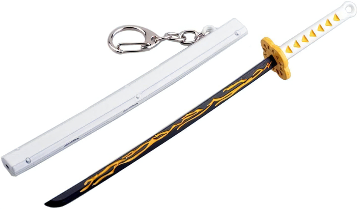 Etched Ghost Blade Katana Key Chains - Demon Slayer